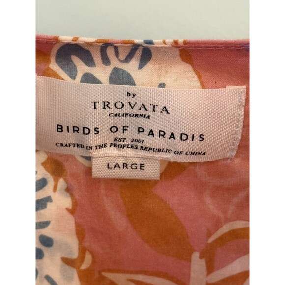 NWT Trovata Birds of Paradis Gia Puff Sleeve V Neck Mini Dress Floral Size Large - Picture 4 of 8